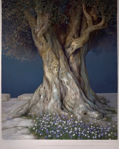 Poster antico ulivo - , nodoso